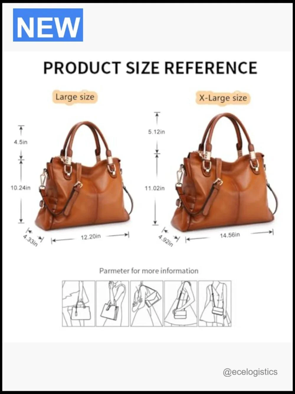 Genuine Leather Satchel Tote Shoulder Bag Large Top Handle Crossbody